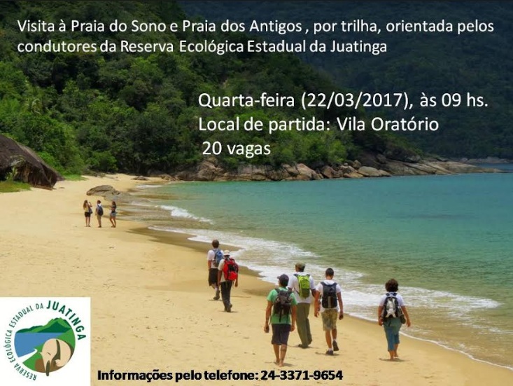 Condução guiada gratuita às Praias do Sono e Antigos, na Reserva Ecológica Estadual da Juatinga (REEJ)