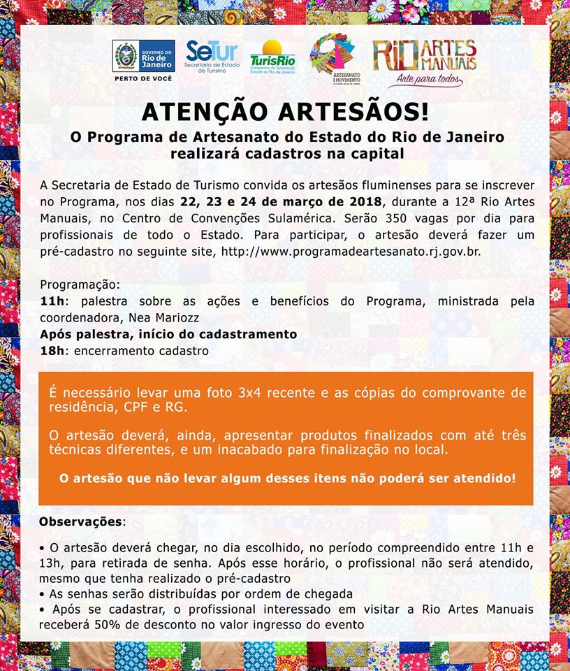 ATENÇÃO ARTESÃOS