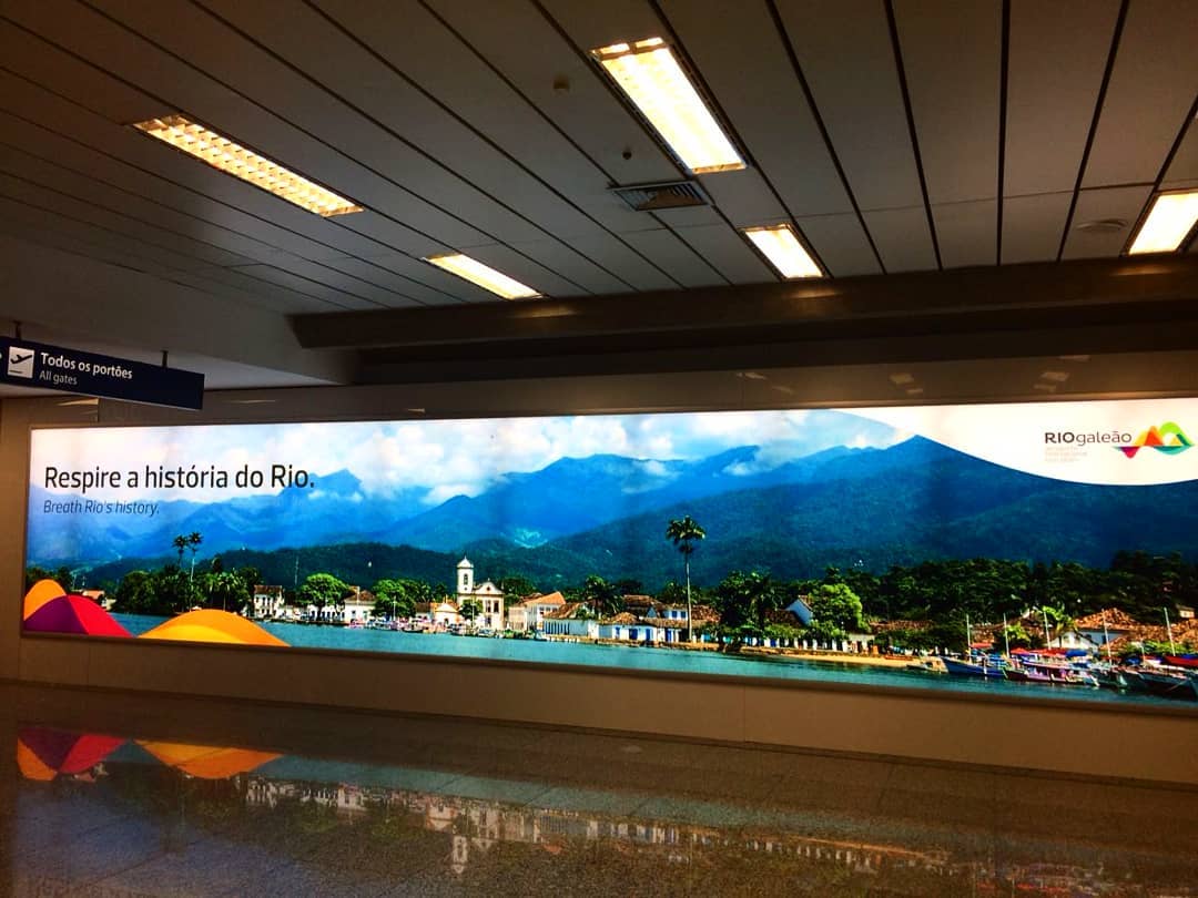 Publicidade este mês no Aeroporto Internacional do Galeão