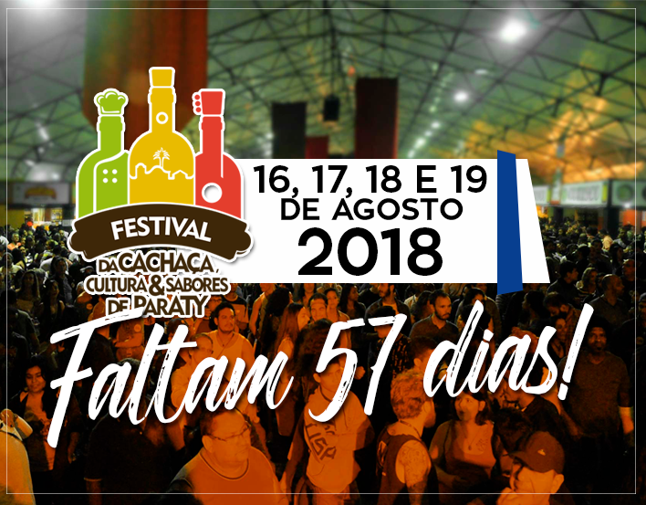 Faltam 57 dias para o Festival da Cachaça