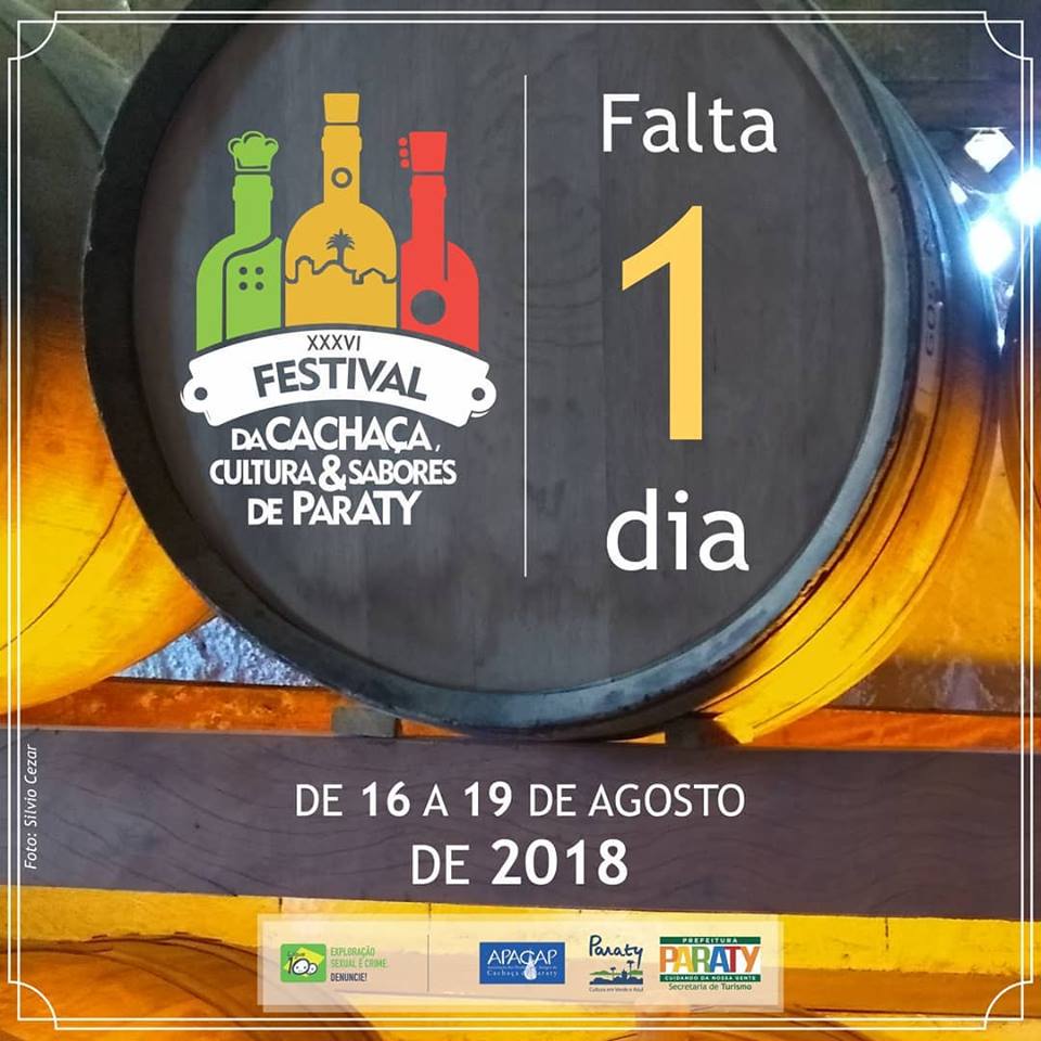 Falta um dia para o Festival da Cachaça