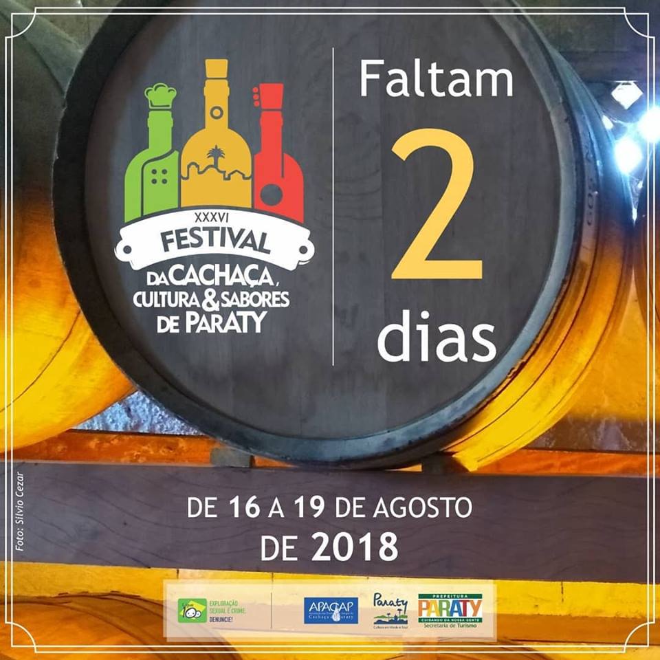 Faltam 2 dias para o XXXVI Festival da Cachaça