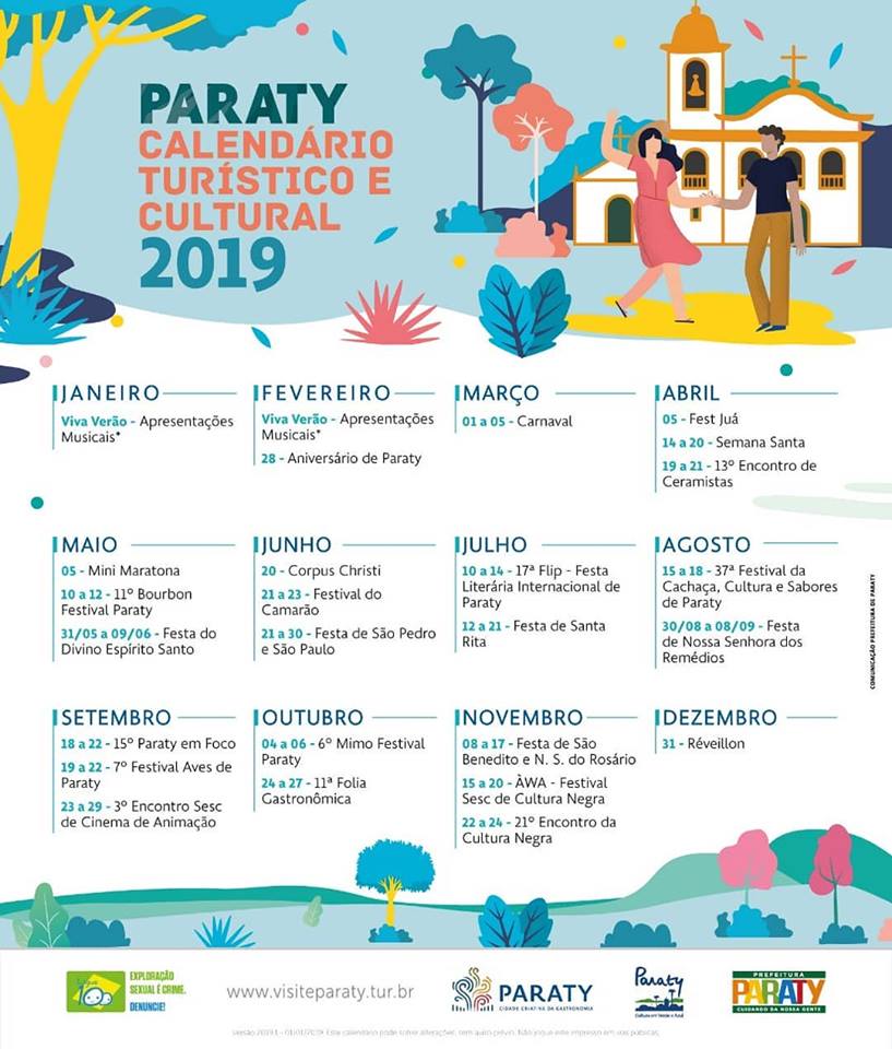 PARATY LANÇA CALENDÁRIO DE EVENTOS