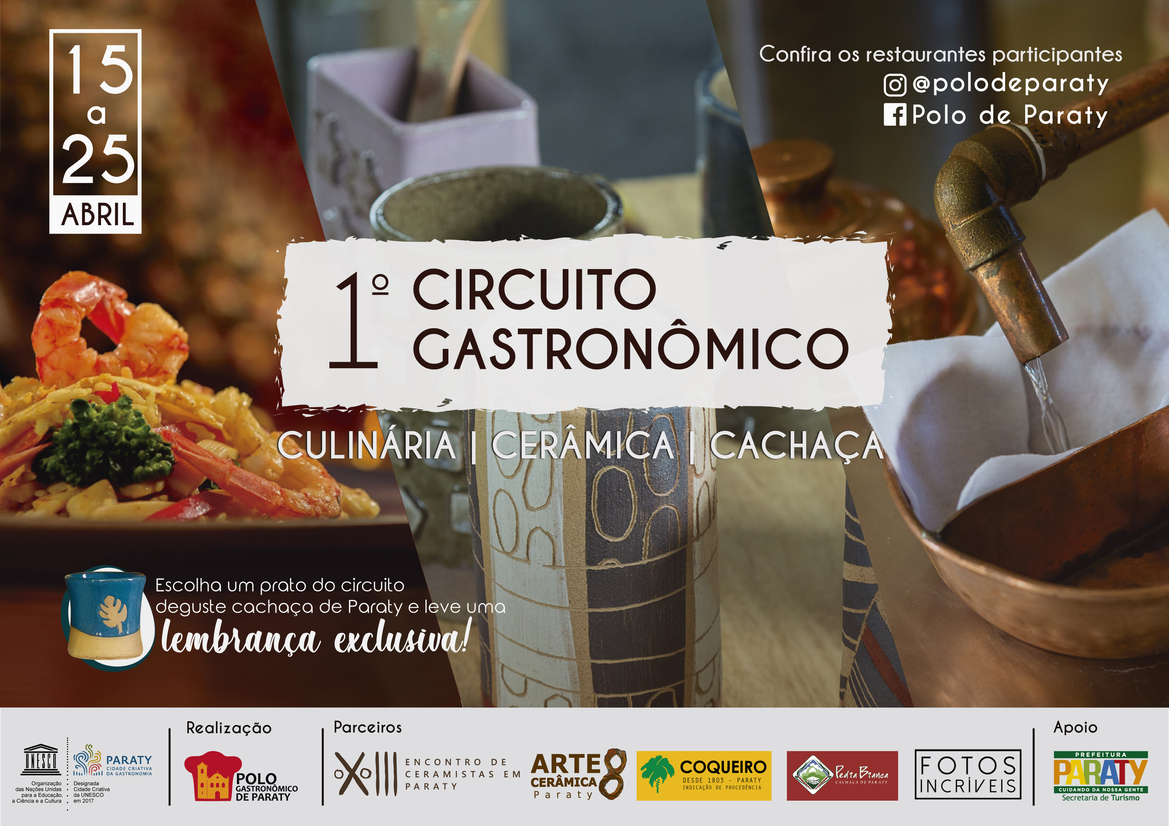 1º Circuito Gastronômico – Culinária, Cerâmica e Cachaça