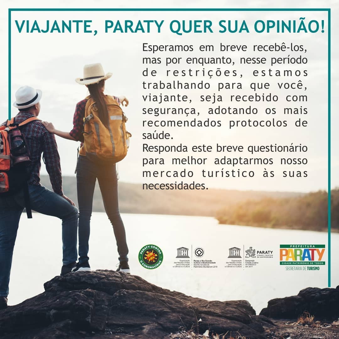 Viajante, Paraty quer sua opinião!