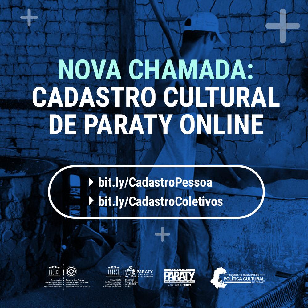 Cadastro Cultural de Paraty: nova chamada!