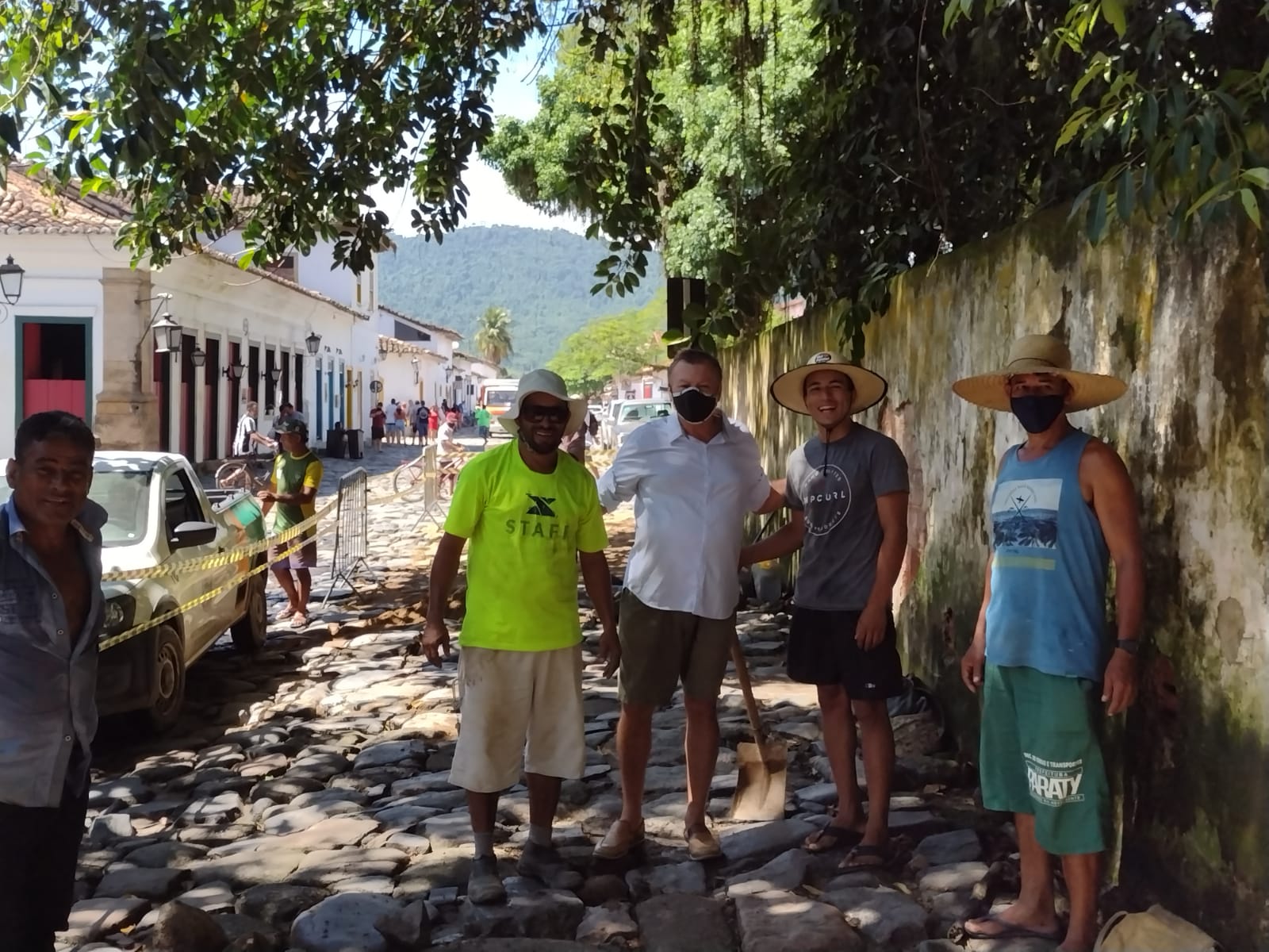 Início da manutenção do calçamento do Centro Histórico