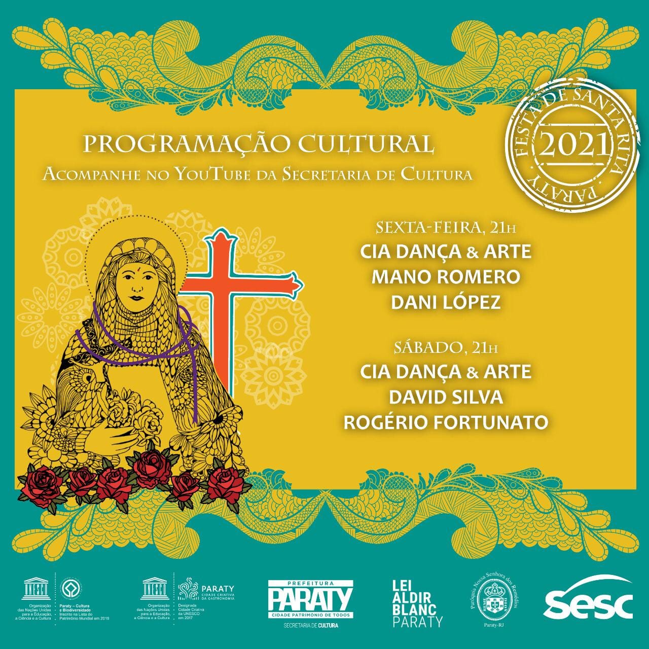 Programação Cultural – Festa de Santa Rita em Paraty 2021