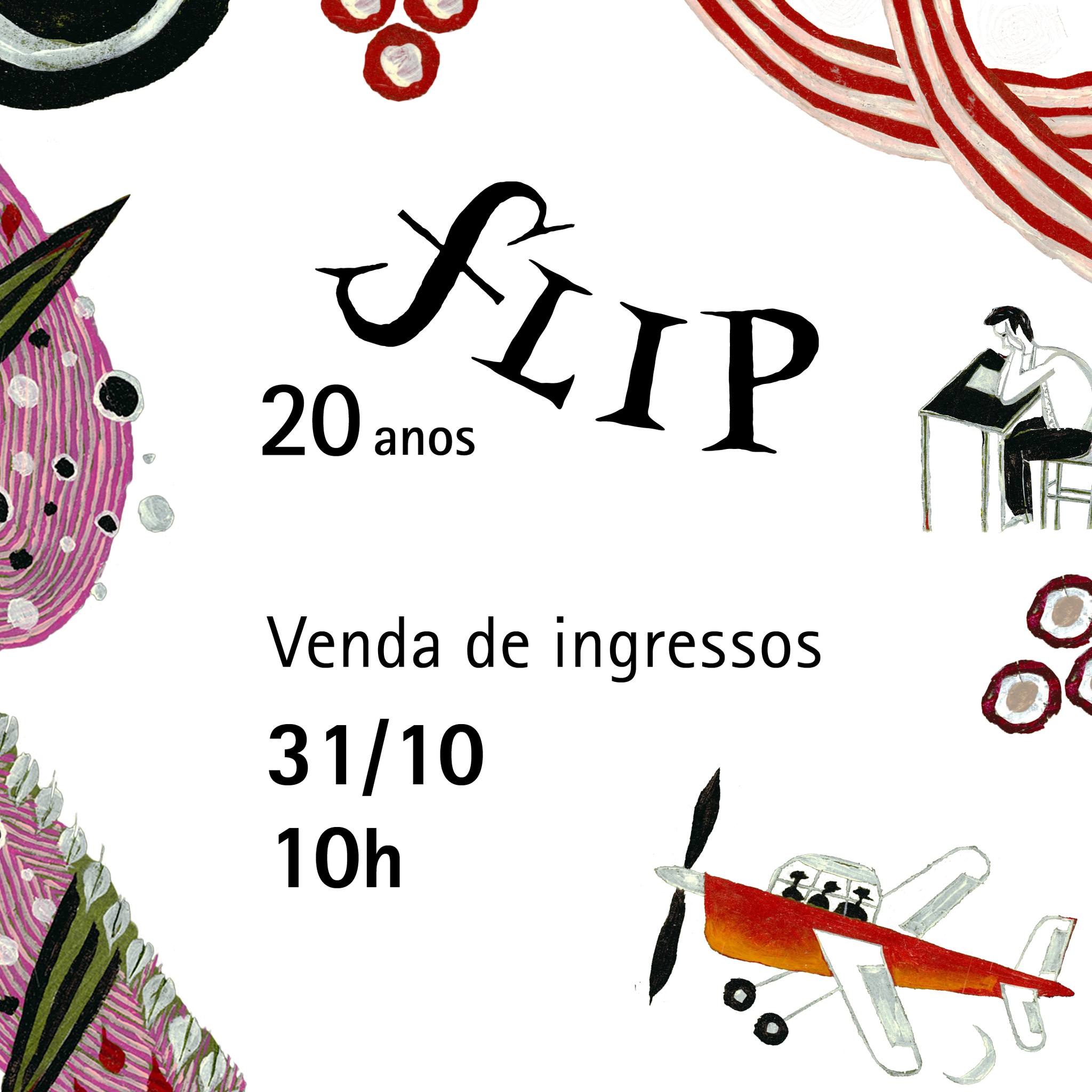 Ingressos para a 20ª Flip começam a ser vendidos em 31 de outubro